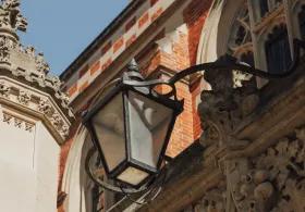 A close up of the facade of a Cambridge college.