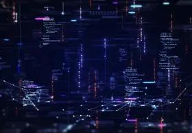 Abstract image of computer programming