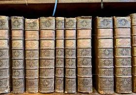 Old books on a shelf