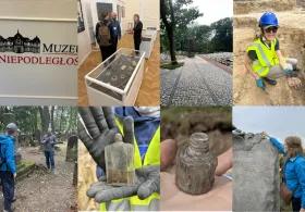 A collage of photographs from Gill Carrs trip to Warsaw 