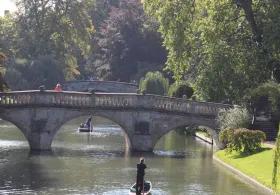 River Cam in summer with punt