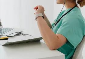 A Female Doctor Having a Video Call