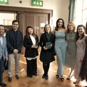 Group of students looking celebratory