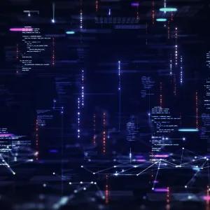 Abstract image of computer programming