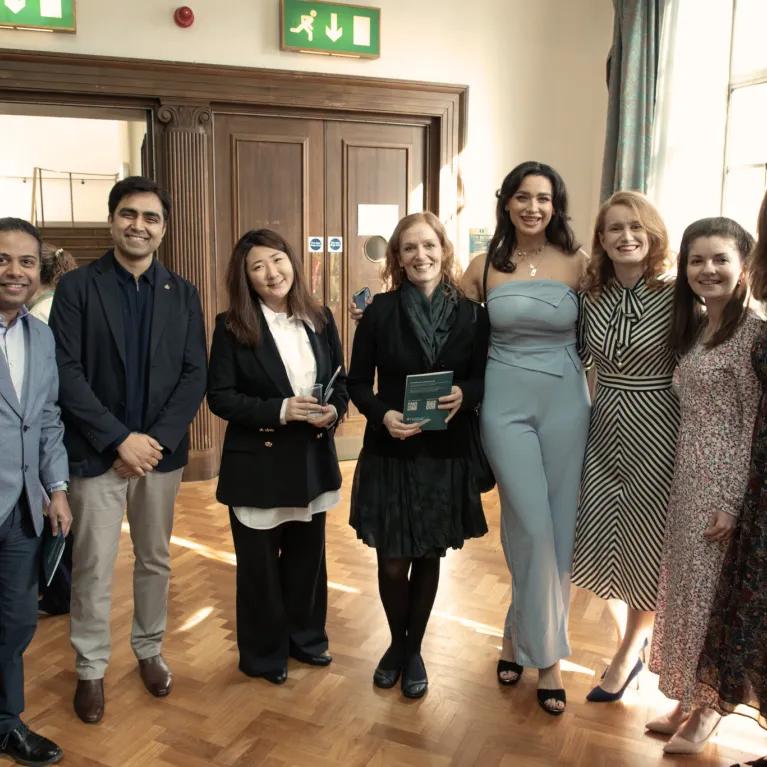 Group of students looking celebratory