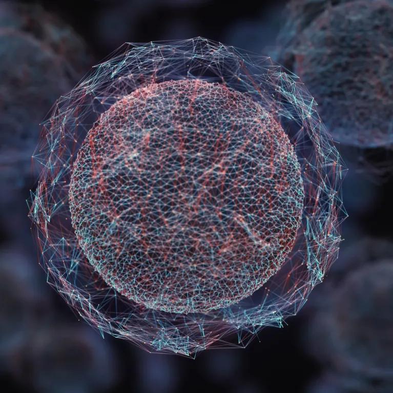 Computer graphic of biological molecule