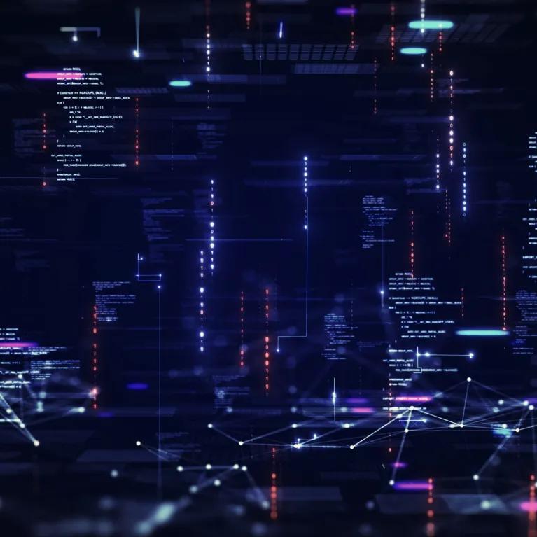 Abstract image of computer programming