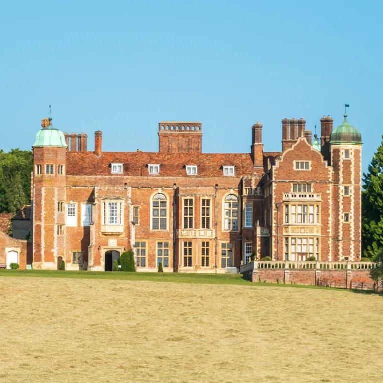 A view of Madingley Hall. 