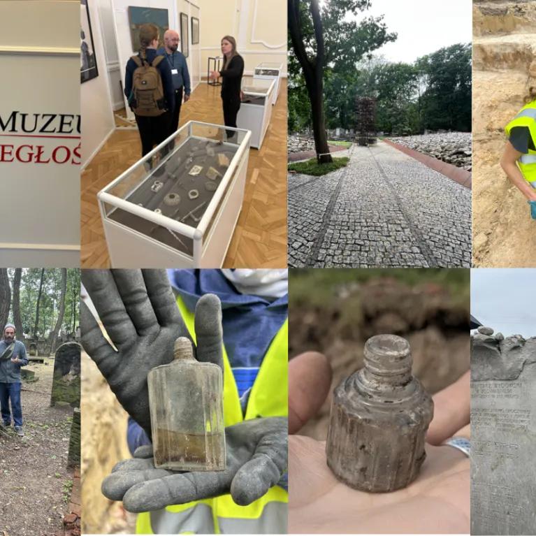 A collage of photographs from Gill Carrs trip to Warsaw 