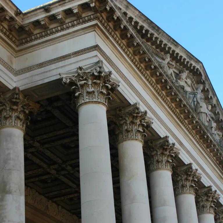 Old building with blue sky 